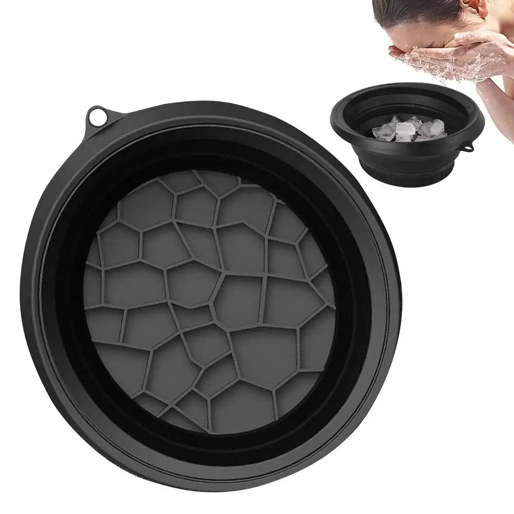 Protable Face Ice Bath Bowl for Facials Plunge Dipping Face Folding Ice Facials Washbasin Facials Skin Care Tool for Home Travel